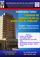 Seminario Taller: Códigos de conducta para la atención al público - Depto Tesoro Universitario