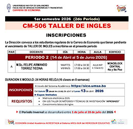 📍 I͙N͙S͙C͙R͙I͙P͙C͙I͙Ó͙N͙ ͙A͙ ͙T͙A͙L͙L͙E͙R͙ DE INGLES (2do periodo 1-2026)