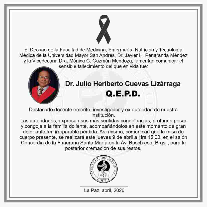 Fallecimiento Dr. Julio Heriberto Cuevas Lizárraga