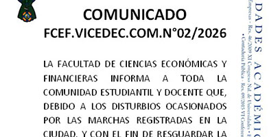 📢 C O M U N I C A D O FCEF.VICEDEC.COM.N°02/2026