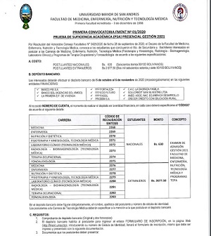 PRUEBA DE SUFICIENCIA ACADEMICA 1era CONVOCATORIA