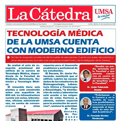 🔴🔵 Carrera de Tecnología Médica de la #UMSA cuenta con moderno edificio