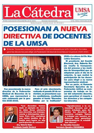 Posesionan a nueva directiva de docentes de la UMSA