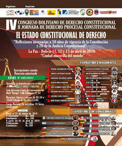 IV Congreso Boliviano de Derecho Constitucional, II Jornadas de Derecho Procesal Constitucional