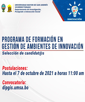 PROGRAMA DE FORMACIÓN EN GESTIÓN DE AMBIENTES DE INNOVACIÓN