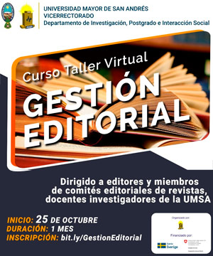 Curso Taller virtual “Gestión Editorial”