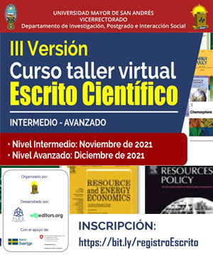 Curso Taller virtual “Escrito Científico”