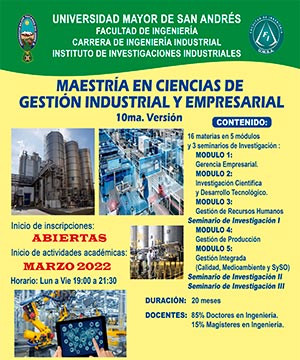 MAESTRÍA EN CIENCIAS DE GESTIÓN INDUSTRIAL Y EMPRESARIAL