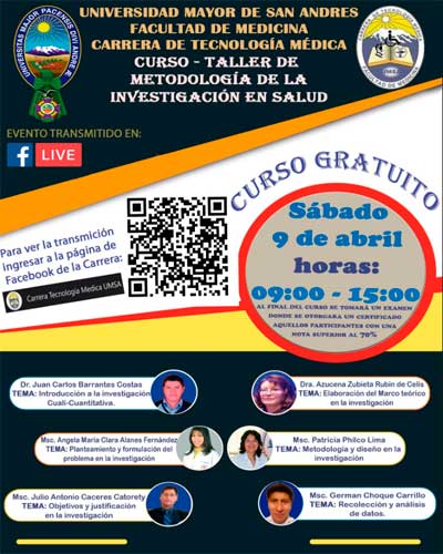 CURSO - TALLER METODOLOGÍA DE LA INVESTIGACIÓN EN SALUD