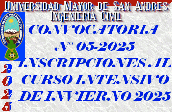 CONVOCATORIA N° 05-2025 INSCRIPCIONES AL CURSO INTENSIVO DE INVIERNO 2025