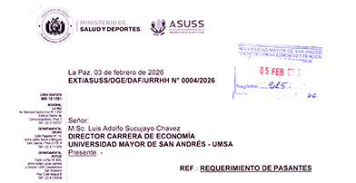 REQUERIMIENTO DE PASANTES EN AUTORIDAD DE SUPERVISIÓN DE LA SEGURIDAD SOCIAL DE CORTO PLAZO "ASUSS" (FEBRERO 2025)