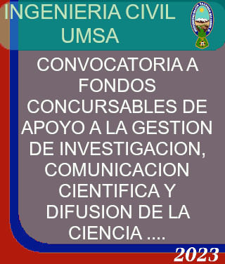 CONVOCATORIA A FONDOS CONCURSABLES DE APOYO A LA GESTION DE INVESTIGACION, COMUNICACION CIENTIFICA Y DIFUSION DE LA CIENCIA ....