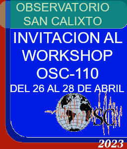 INVITACION AL WORKSHOP OSC 110 AÑOS - ORGANIZA LA FUNDACION DE FIELES OBSERVATORIO SAN CALIXTO