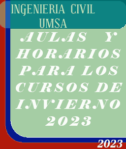AULAS Y HORARIOS PARA LOS CURSOS DE INVIERNO 2023